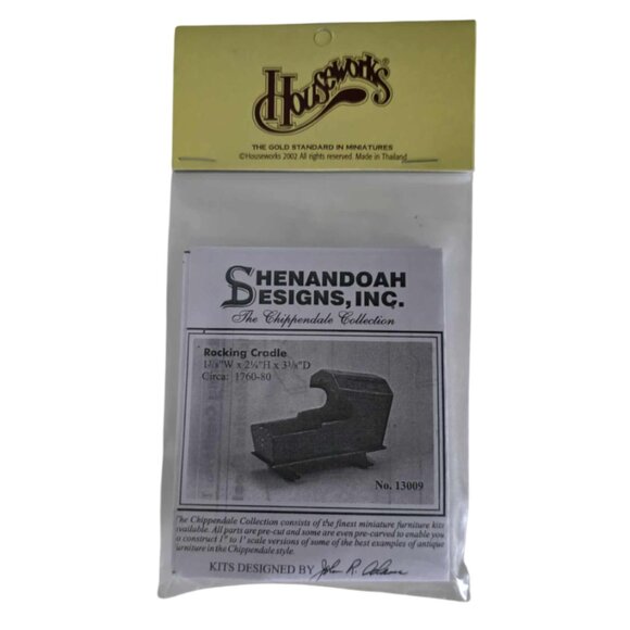 NWT Houseworks Shenandoah Designs Rocking Cradle Doll House Miniature Kit - Picture 1 of 4